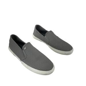 Michael Kors Gray Perforated Leather Loafers Women Size 7.5 Preowned